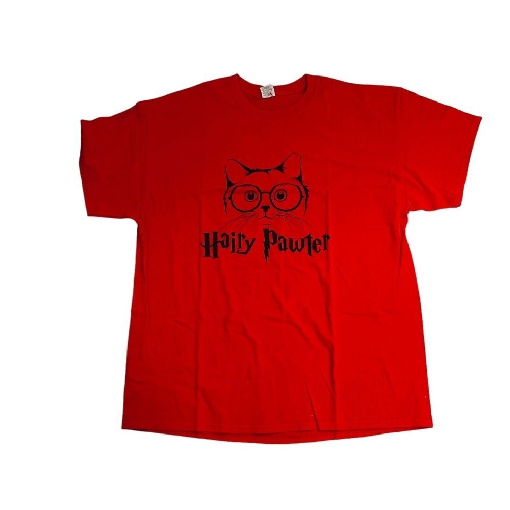 Gildan Hairy Pawter Cat T Shirt Tee Potter Cat Lover Gift Pet Lover Shirt Large